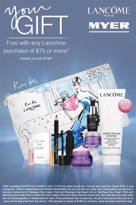 lancôme gift with purchase myer